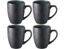 Bitz Kaffeetasse 300 ml, 4 Stück, Dunkelgrün/Schwarz
