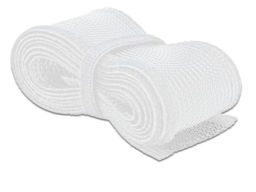 [90027262 1077558] Delock Kabelschlauch Klettverschluss, 2m x 19 mm Weiss