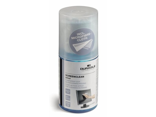 [90027336 991052] DURABLE Reinigungsspray und Tuch Screenclean 200 ml