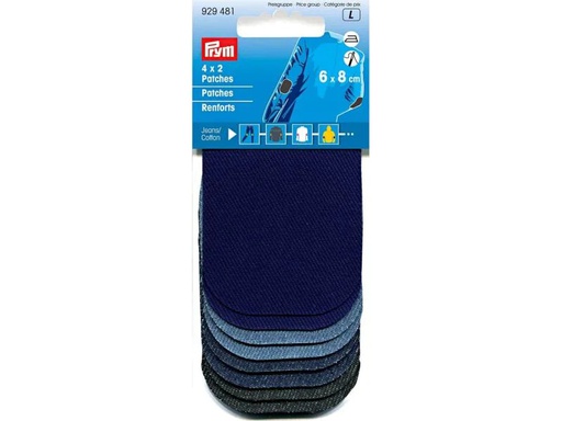 [90027560 1088195] Prym Applikation Mini Patches, 8 x 6 cm jeans, 8 Stück,