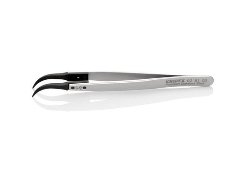 [90186490 1249499] Knipex Pinzette mit Wechselspitzen, ESD, gewinkelt 45° 130 mm