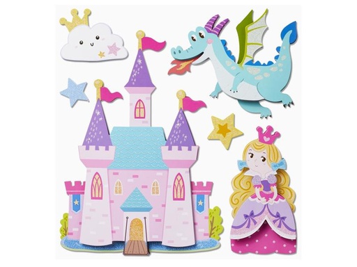 [90186654 1238370] HobbyFun 3D-Sticker Prinzessin 1 Blatt