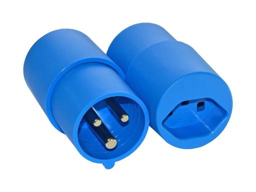 [90186778 1256538] Elektromaterial Adapter CEE 16 - CH T23, blau 6 h LNPE 250 V 16 A