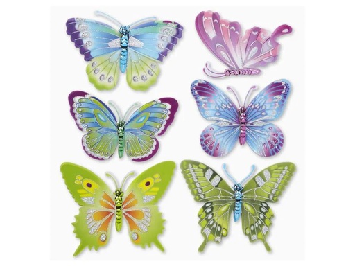 [90186828 1238375] HobbyFun 3D-Sticker Schmetterling 1 Blatt