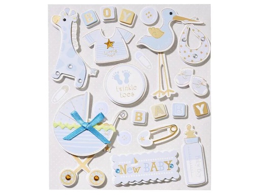 [90186853 1238314] HobbyFun 3D-Sticker Babyboy 1 Blatt
