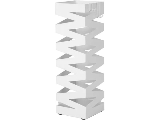 [90186873 1251477] Songmics Schirmständer mit Zick-Zack Muster 49 cm, Weiss