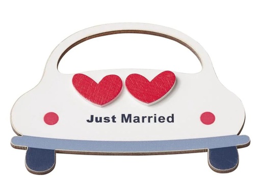 [90186975 1239103] HobbyFun Mini-Fahrzeug Just Married 7 x 10 cm