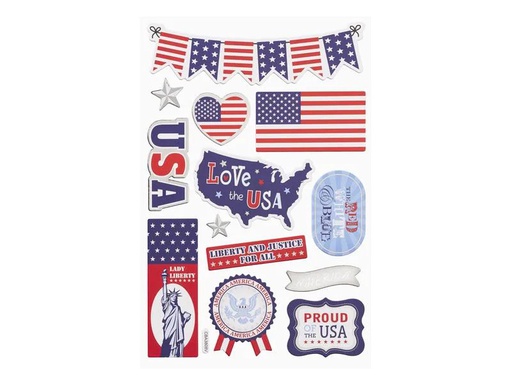 [90187070 1238348] HobbyFun Motivsticker USA 1 Blatt