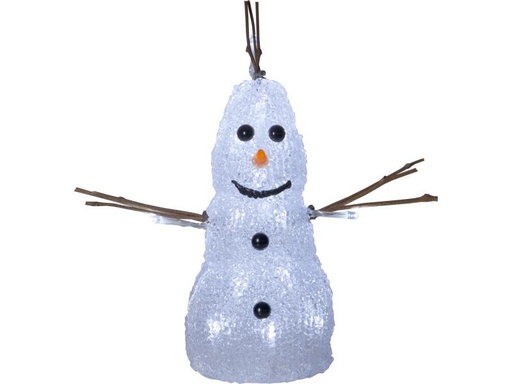 [90187308 749088] Star Trading LED-Figur Crystaline Schneemann, 26 cm, Weiss