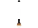 EGLO Leuchten Pendelleuchte CHASELY 1x E27 Schwarz/Braun