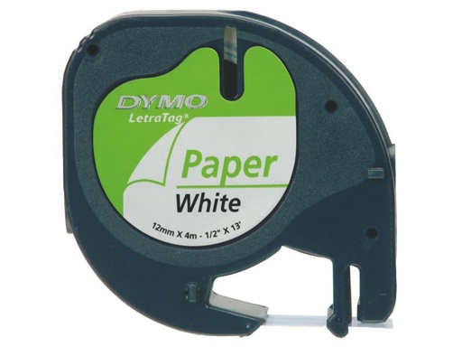 [90027773 80474] DYMO Beschriftungsband LetraTag Schwarz auf Weiss