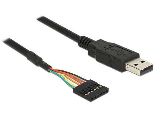 [90002757 377412] Delock USB 2.0-Kabel TTL Seriel 6 Pin (3 V) USB A - Pinheader 1.8 m