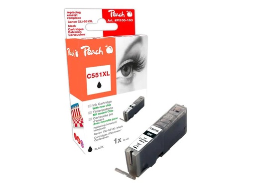 [90002761 260240] Peach Tinte Canon CLI-551BK Black
