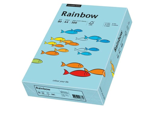 [90187829 1252458] Rainbow Kopierpapier Rainbow 80 g/m² A4, Mittelblau