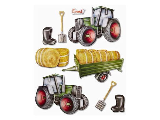[90187834 1238378] HobbyFun 3D-Sticker Traktor 1 Blatt