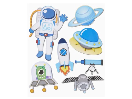 [90187893 1238371] HobbyFun 3D-Sticker Raumfahrt 1 Blatt