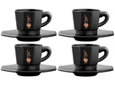 Bialetti Espressotasse 80 ml, 4 Stück, Schwarz