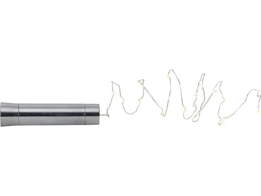 [90188264 1187337] Star Trading LED Lichterkette Angel Hair Dew Drop, 15 LED, 75 cm, Silber