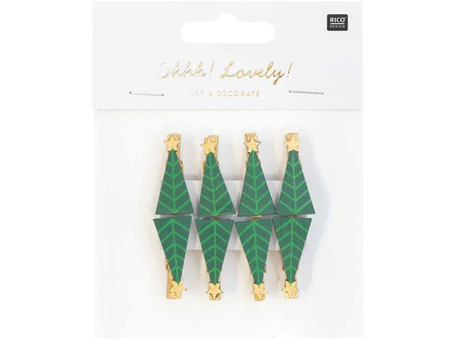 [90188269 1248355] Rico Design Weihnachtsdeko Tannebaum 8 Stück, Grün