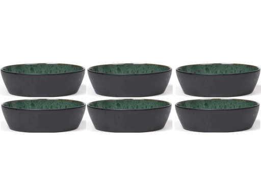[90028152 1015214] Bitz Suppenschale 18 cm, 6 Stück, Schwarz/Grün