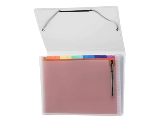 [90028200 830590] Kolma Fächermappe Daily Easy Rainbow A4 Transparent