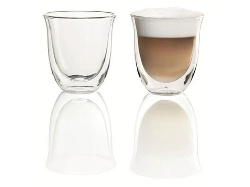[90028263 631855] De'Longhi Cappuccino Becher 270 ml, 2 Stück, Transparent
