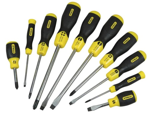 [90028438 333857] Stanley Schraubenzieher-Set CushionGrip 10-teilig