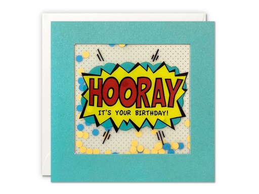 [90189126 1259481] Cart Geburtstagskarte Hooray its your Birthday 12.5 x 12.5 cm
