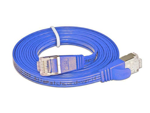 [90028503 314742] SLIM Slimpatchkabel RJ-45 - RJ-45, Cat 6, STP, 0.75 m, Blau