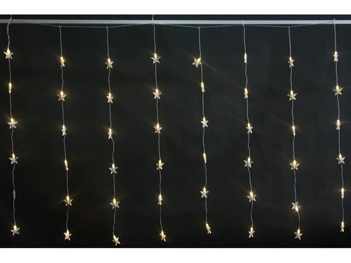 [90189770 1033382] Dameco LED-Lichtervorhang mit 8 Strängen, 48 LEDs, 175 x 120 cm