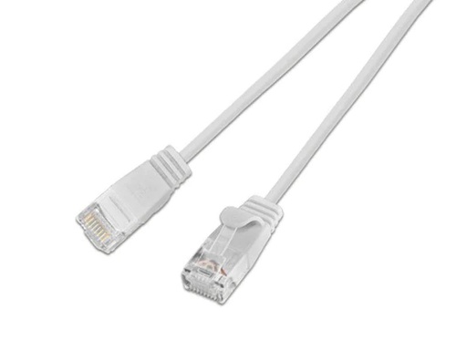[90028538 353749] SLIM Slimpatchkabel RJ-45 - RJ-45, Cat 6, UTP, 1 m, Weiss