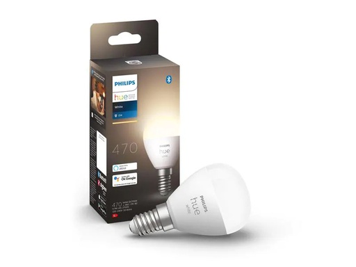 [90189911 1238444] Philips Hue Leuchtmittel White E14 Luster Einzelpack 470 lm