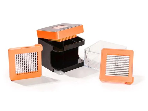 [90190021 1259114] Genius Zwiebelschneider Nicer Dicer Spicy 4-teilig, Orange