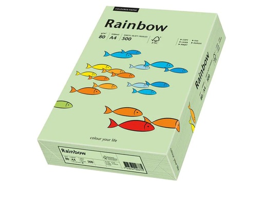 [90190129 1252456] Rainbow Kopierpapier Rainbow 80 g/m² A4, Mittelgrün