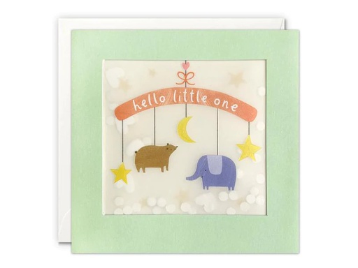 [90190193 1259485] Cart Geburtstagskarte Hello little one 12.5 x 12.5 cm