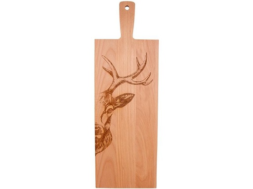 [90190839 1265641] Kadastar Servierplatte Hirsch Zoom 60 x 20 cm, Buche