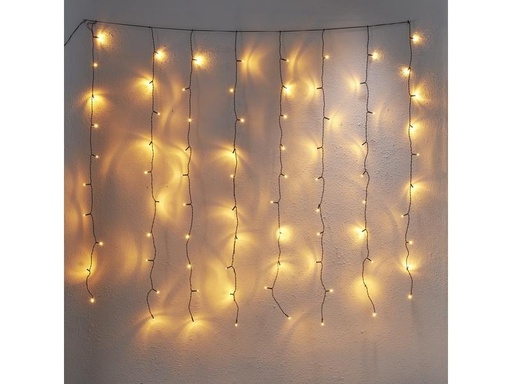 [90190917 1187290] Star Trading LED-Lichtervorhang Golden, 80 LED, 130 cm, Outdoor