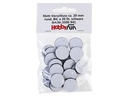 HobbyFun Klettverschluss 2 cm Rund Schwarz 20 Stück