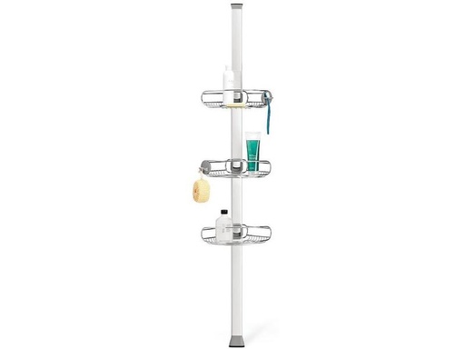 [90191214 1266690] Simplehuman Duschmittelhalter Spann-Duschcaddy 152.4 - 243.8 cm, Silber