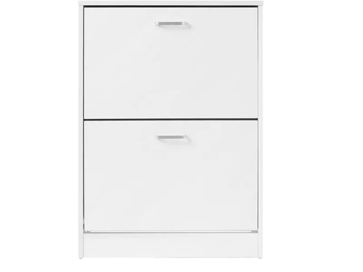 [90191355 1251505] VASAGLE Schuhschrank  mit 2 Klappen 24 x 83.5 cm, Weiss