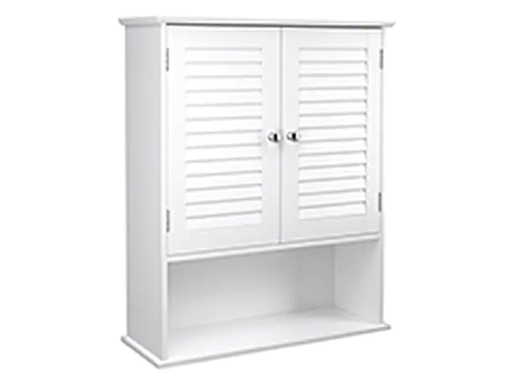 [90191557 1251487] VASAGLE Wandregal mit Doppeltür 20 x 70 cm, Weiss
