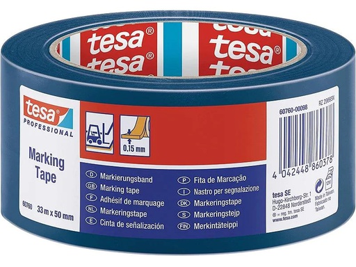 [90191732 1263206] tesa Markierungsband Professional 60760, 50 mm x 33 m, Blau