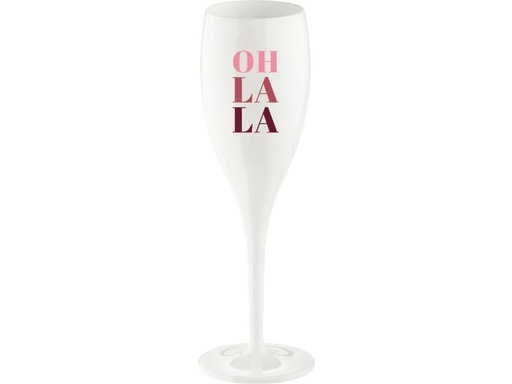 [90191813 1228801] Koziol Sektglas Superglas Oh La La 100 ml, 1 Stück, Weiss