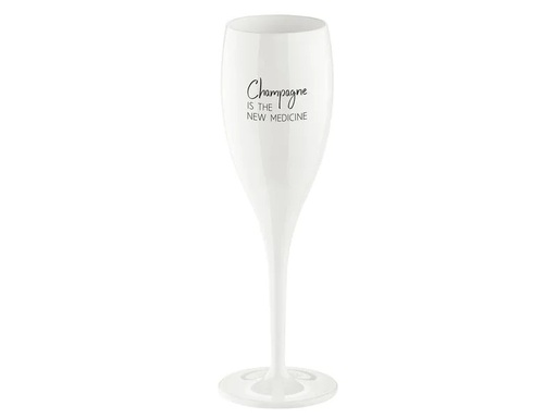[90191873 1228796] Koziol Sektglas Superglas Champagne is 100 ml, 1 Stück, Weiss