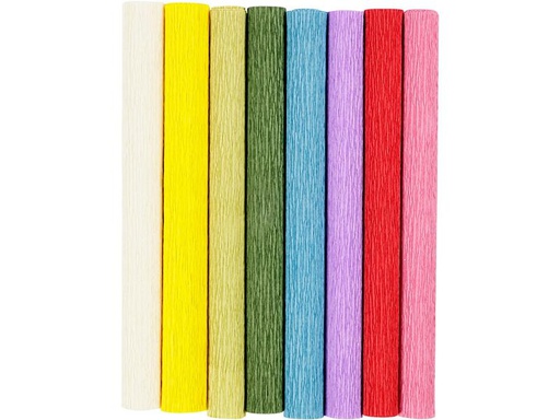[90191899 1231090] Creativ Company Krepppapier Standard 25 x 60 cm, 8 Stück, 105 g/m²