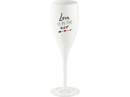 [90191937 1228799] Koziol Sektglas Superglas Love is in the air 100 ml, 1 Stück, Weiss