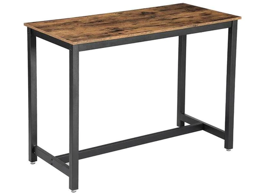 [90191966 1256554] VASAGLE Bartisch mit Metallgestell 120 x 90 cm, Braun/Schwarz