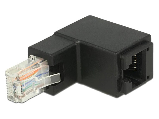 [90028833 756287] Delock Winkeladapter 90° RJ45 oben, Cat.6 UTP 1 Stück