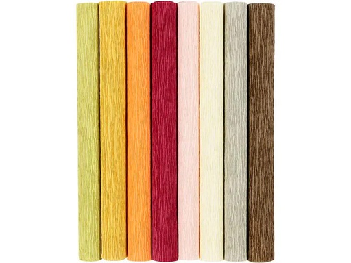 [90192152 1231091] Creativ Company Krepppapier Pastell/rot 25 x 60 cm, 105 g/m²,  8 Stück