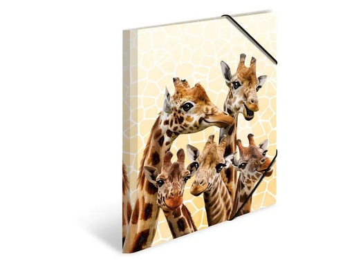 [90029160 1161036] HERMA Gummibandmappe Giraffe A4, Mehrfarbig